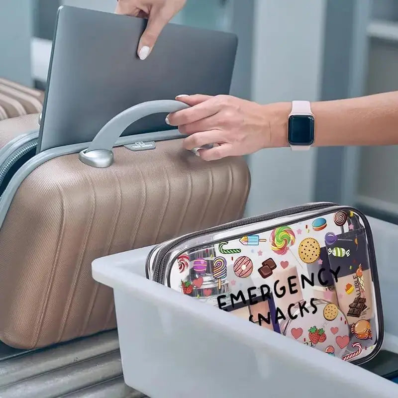 Clear Emergency Multifunctional Storage Bag, Zipper Pouches, Portable Travel Storage Pouch for Snacks, Medicine and Candy, Zipper Space-Saving Bag with Large Capacity, Ideal for Road Trips, Picnics and Daily Snacks, Perfect Gift