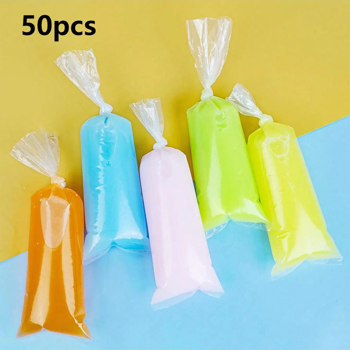 50/100 Pack 30cmx5.5cm Candy Bags, Ice Cream Mold Bags, Storage Pouch, Resealable Pouches, Durable Self-Seal Plastic Bags, Ideal for Parties, Travel, Weddings, Kitchen Storage, Resealable Packaging
