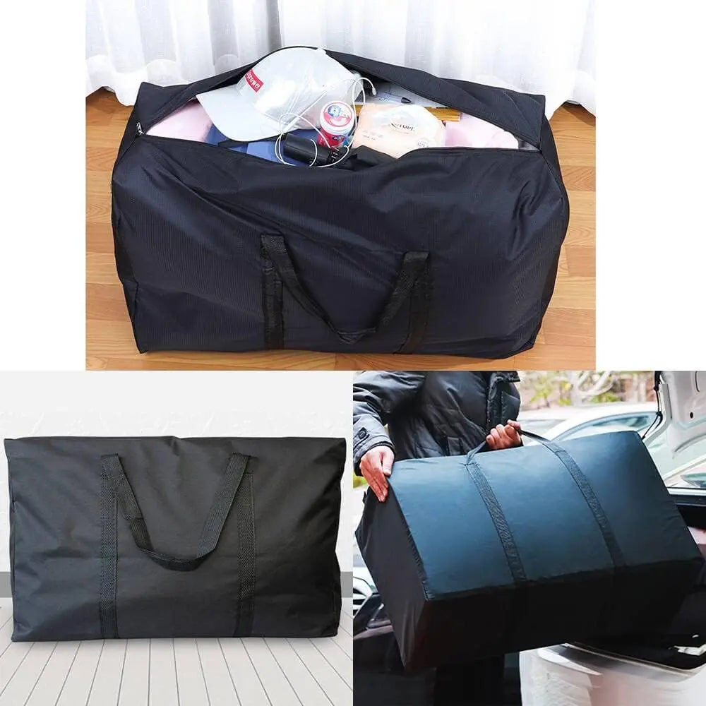 Extra Large Moving Bags - Strong Zippers, Carrying Handles, Space Saving Storage Totes for Clothes, Moving Supplies & Traveling