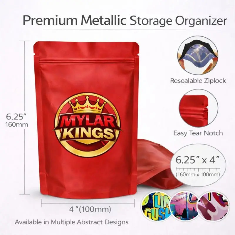 50 Pack Medium 4in x 6.25in Organizer Bags Bundle Assorted Designs