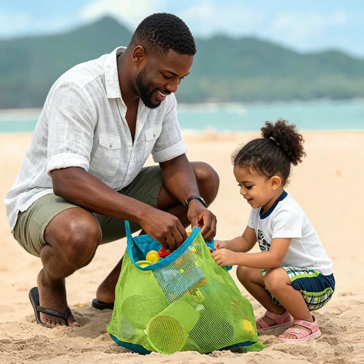 Large Beach Bag, 1 Count Kids Toy Storage Large Beach Bag with Handle, Women Cosmetic Makeup Bag, Multipurpose Home Organizer, Multifunctional Storage Solution, Storage Bags