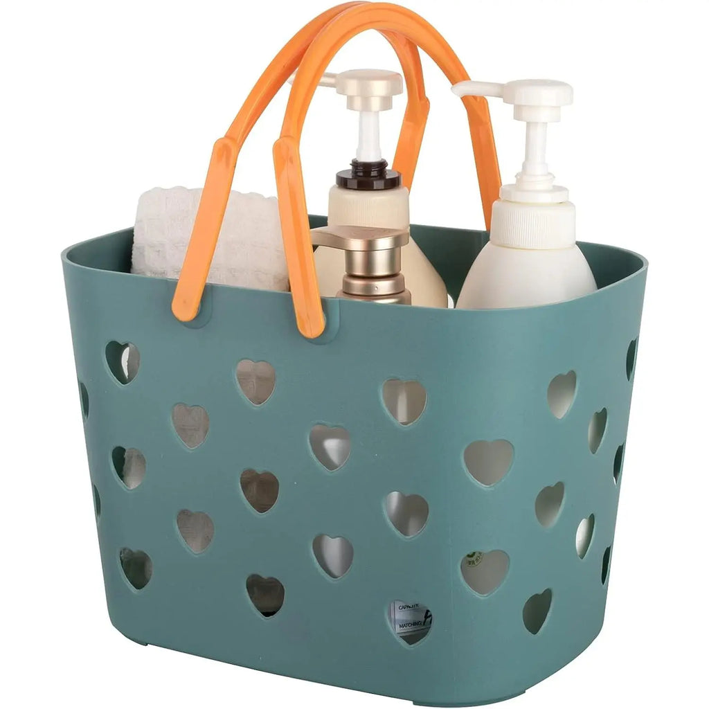 Portable Plastic Shower Caddy Tote with Handle - Organizer Bin for Bathroom, College Dorm - Dorm-Ready Storage for Supply Carrying, Pink, Sohochic Bathroom Gadget