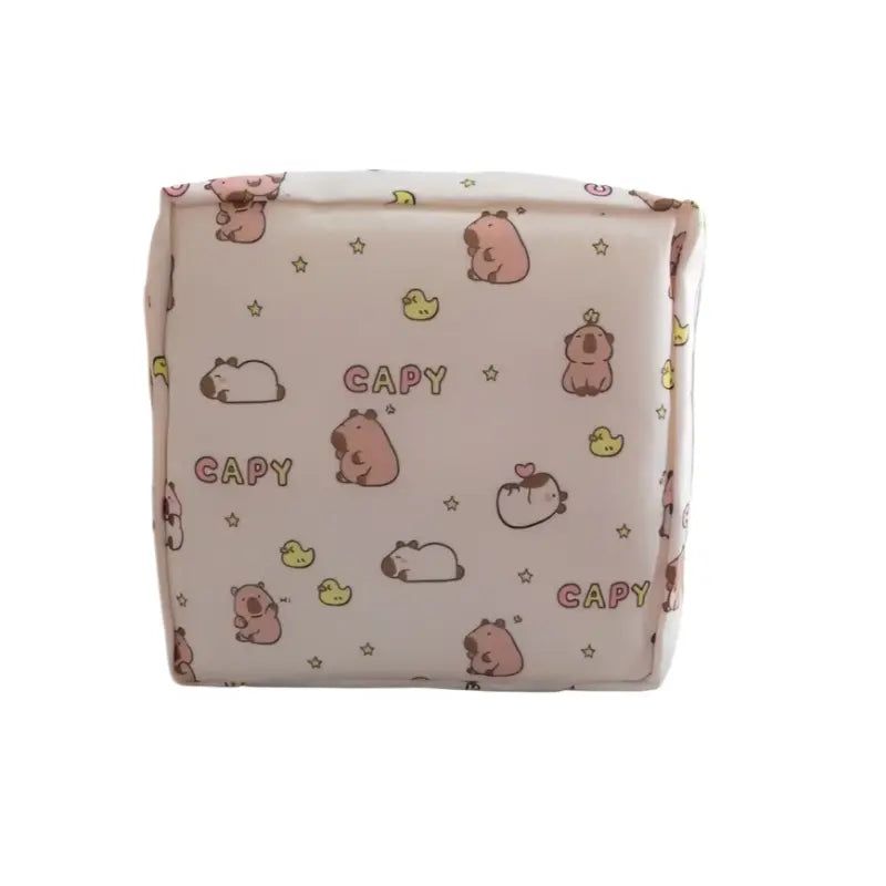 Cartoon Pattern Sanitary Napkin Storage Bag, 1 Count Portable Menstrual Pad Pouch Organiser, Small Zipper Space-Saving Bag for Outdoor Travel and Home, Organizing Supplies Portable Travel Organizer #GLOBAL PICKS