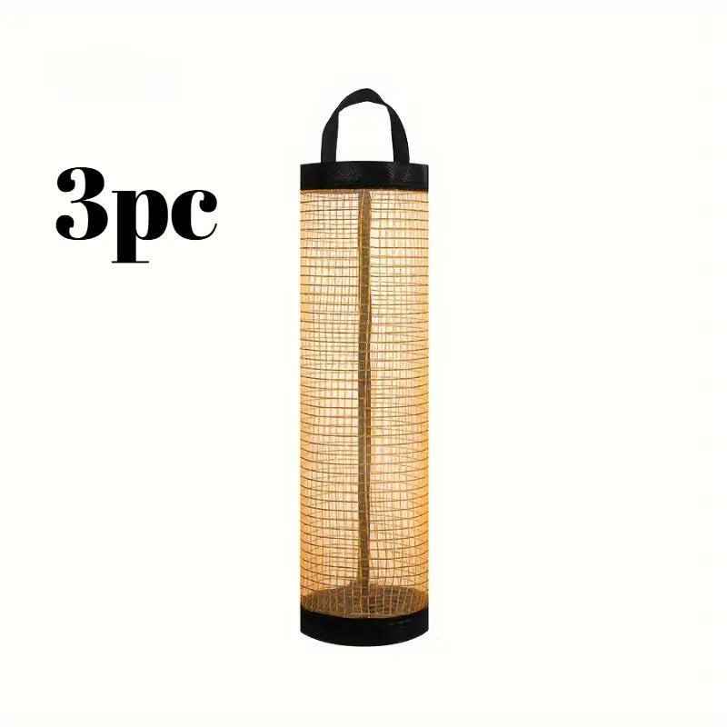 Kitchen one-time use mesh storage bag, foldable and wall-hung garbage bag Organiser