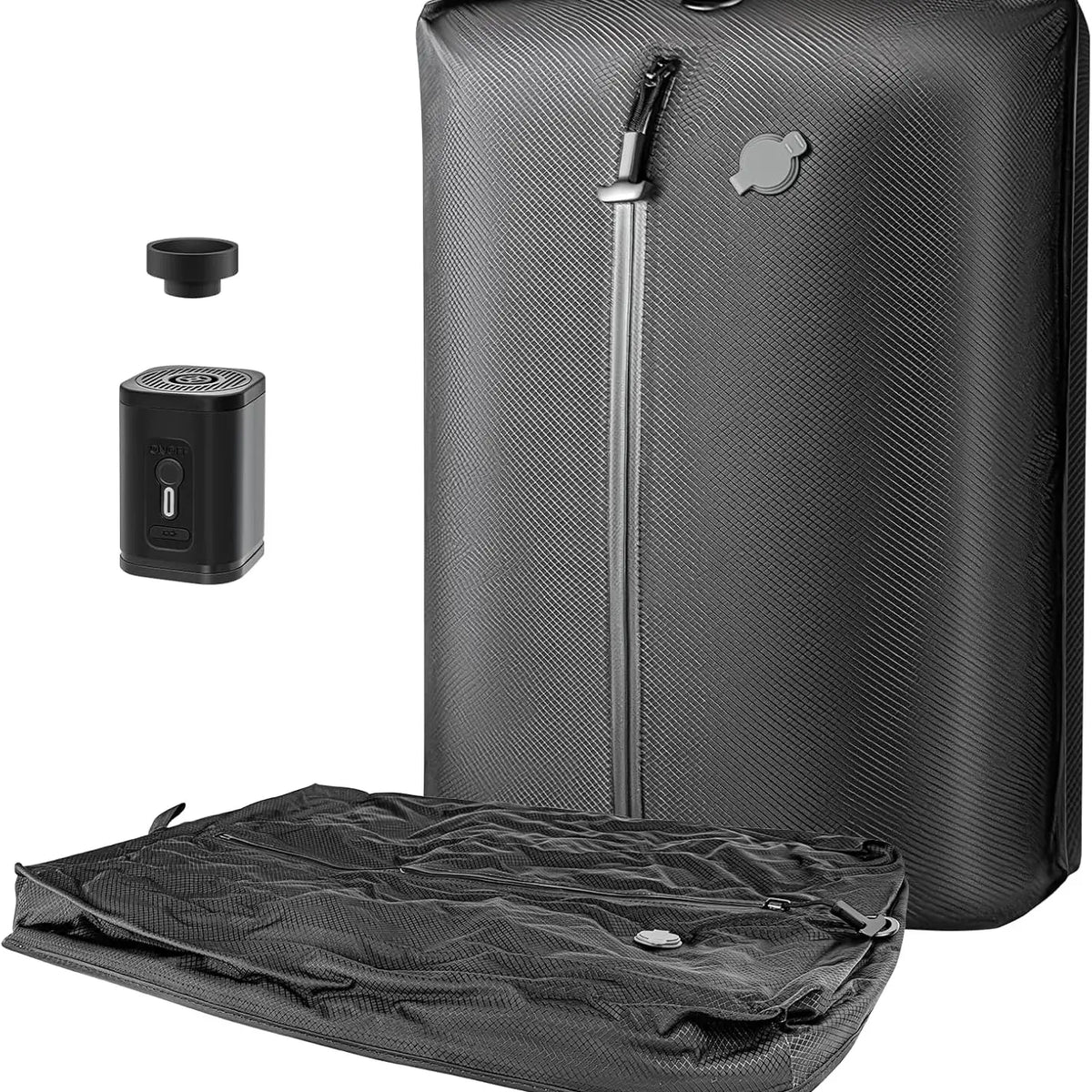 Sohochic Cordless Travel Vacuum Compression Bag Set | IP67 Waterproof 33L Space Saver with Wireless Pump for Clothes, Blankets, Seasonal Storage, Luggage & Suitcases
