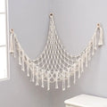 Plush Toy Net, Handwoven Rope Wall-Mounted Triangle Storage Basket, Hanging Basket, Wicker Basket for Living Room Bedroom Dormitory Home Organizer, Baskets for Organizing, Hangable, House Organizers, Maximize Space