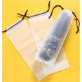 Plastic Bag Matte Translucent Umbrella Storage Bag Reusable Portable Umbrella Drawstring Storage Cover Home Storage Organizer Durable Plastic Organizers