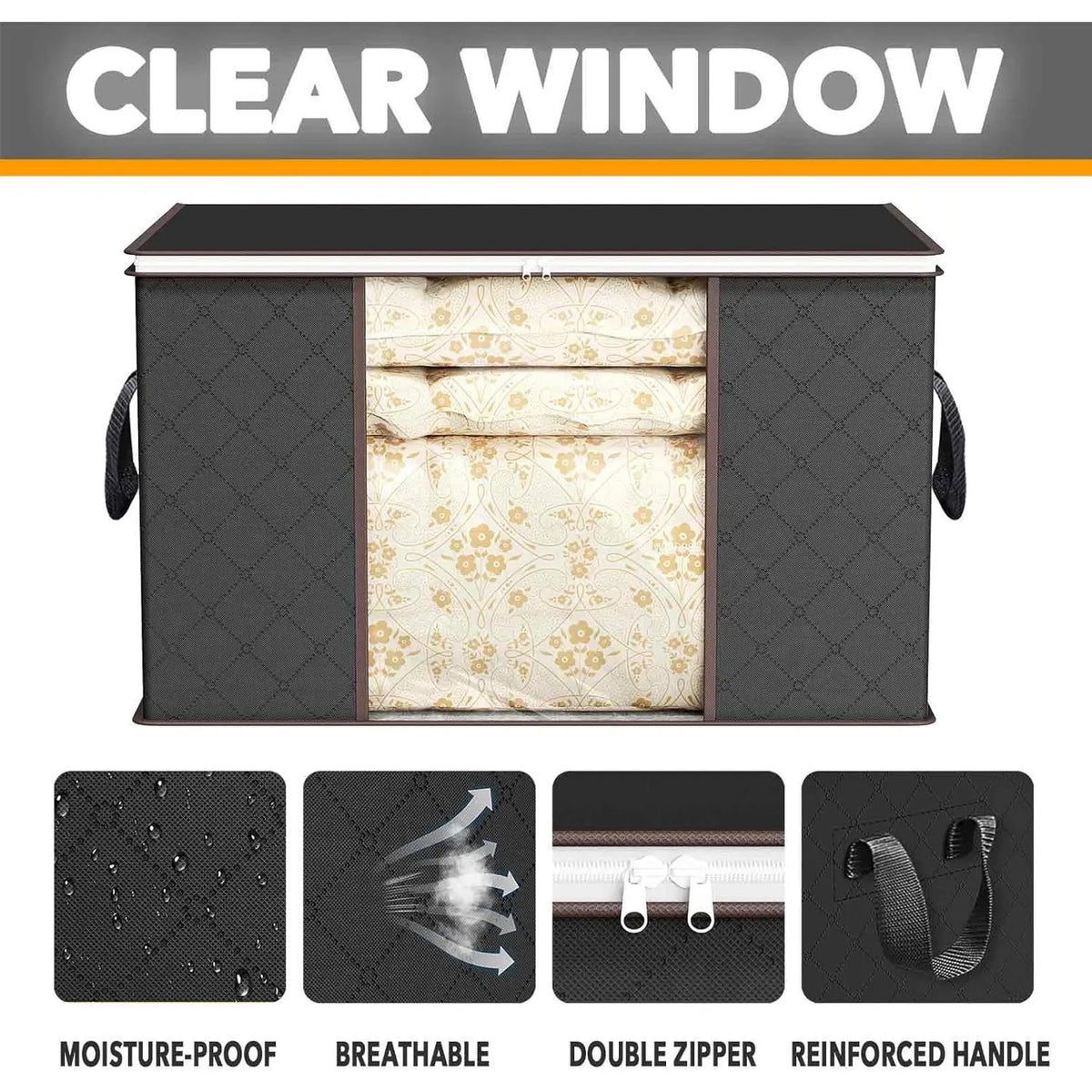 6 Pack 90L Large Storage Bins