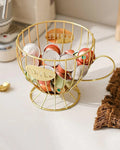 Hollow Smooth Metal Cup-Shape Wire Basket - Kitchen Wire Organizer for Countertop, Drawer & Cabinet Coffee Pod Storage, Farmhouse Coffee Station Decor Gift for Enthusiasts