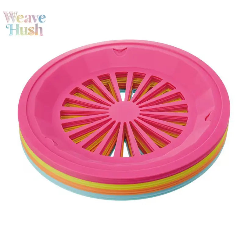4pcs Polyester Round Draining Baskets - Lightweight Hollow Kitchen Food Storage Organizers, DIY Bag Accessories for Enthusiasts
