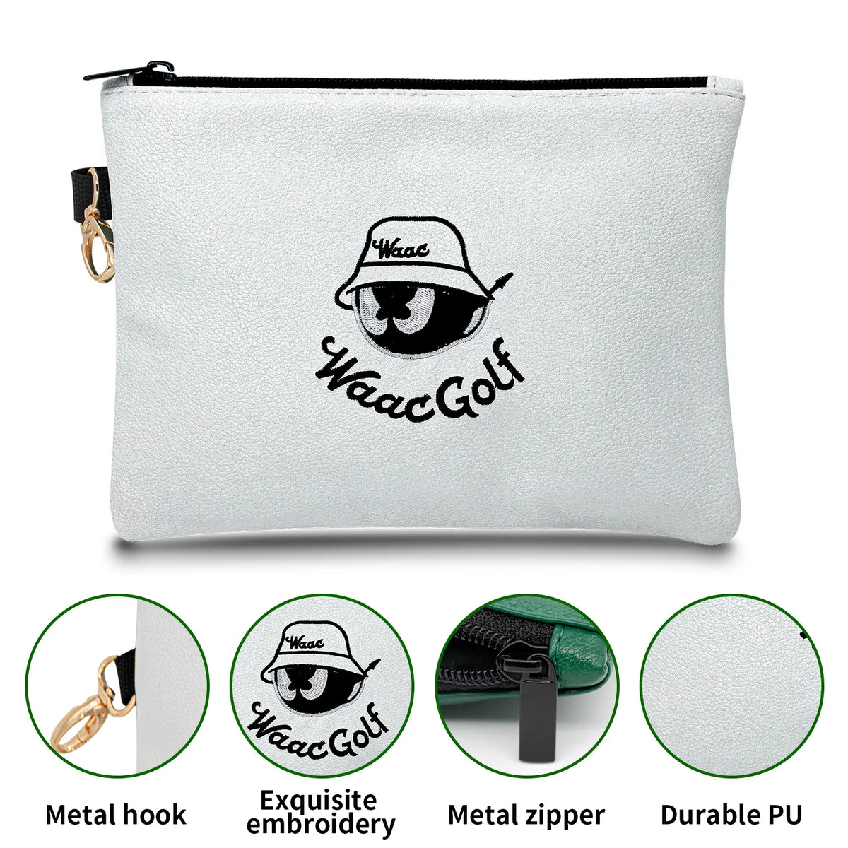 Portable Golf Ball Storage Bag, Lightweight, Sealed Zipper Closure, Ideal Gift for Golfers, Unisex Accessory for Men & Women, Zipper Pouches
