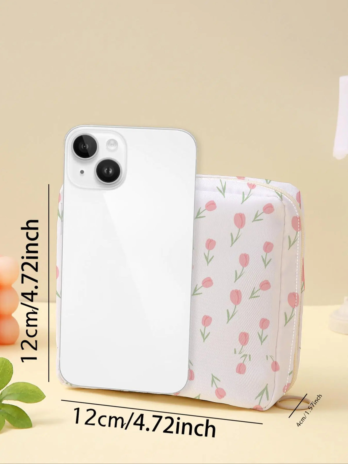Floral Pattern Sanitary Napkin Storage Bag, Lightweight Tissue Bag for Women's Products, Travel Cosmetics Storage Box, Organizational Zipper Storage, Resealable Zipper Pouch, Lightweight Organizer, Zipper Pouches For Organizing