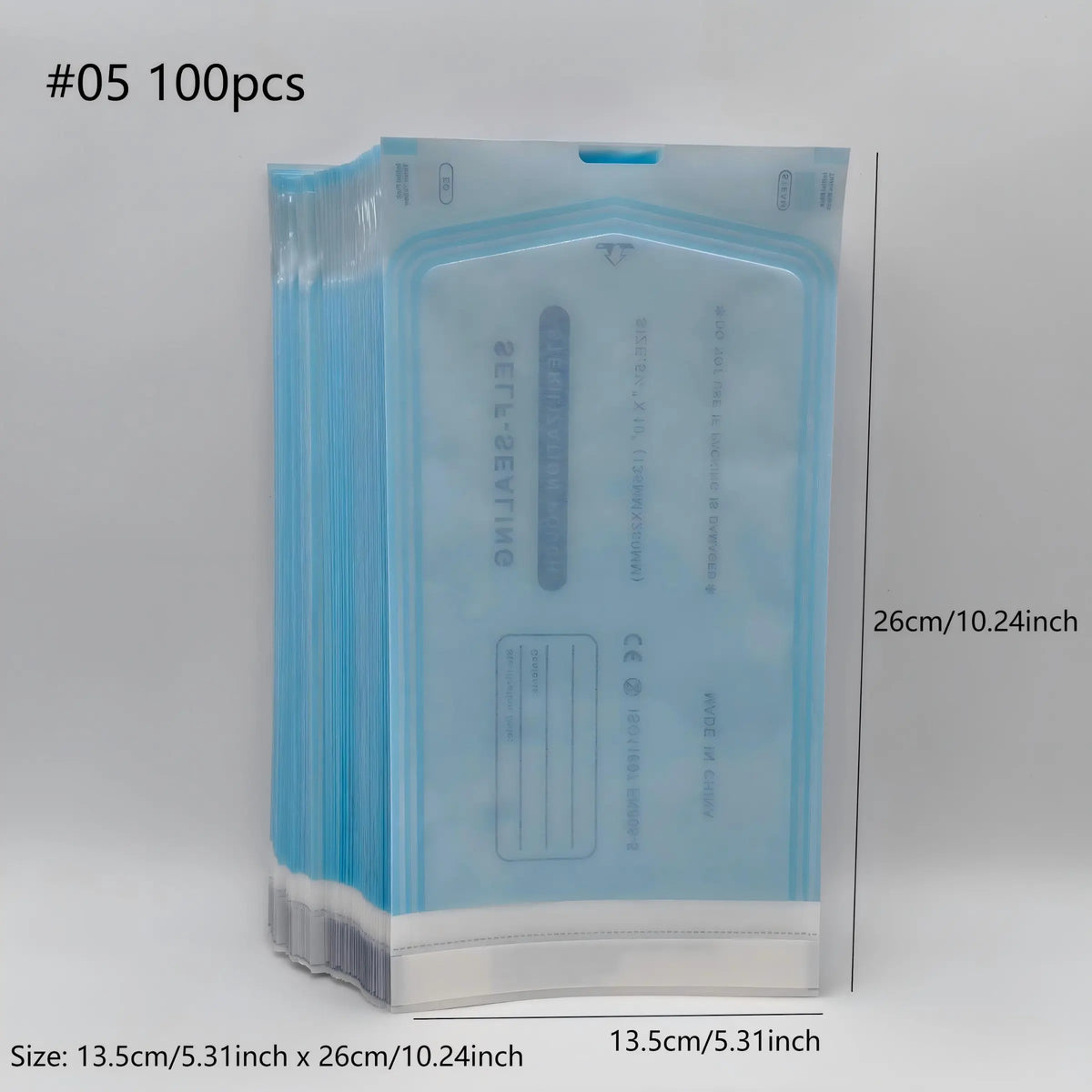 100 Disposable Nail Tool Cleaning Bags, Sterilization Pouches, Self-Seal Hygiene Storage Bags, Durable and Economical, Resealable Pack, Plastic Storage Organizer, Sealing Storage Bags, Organizing Tools, for Salon, Beauty, Hairdresser, Spa