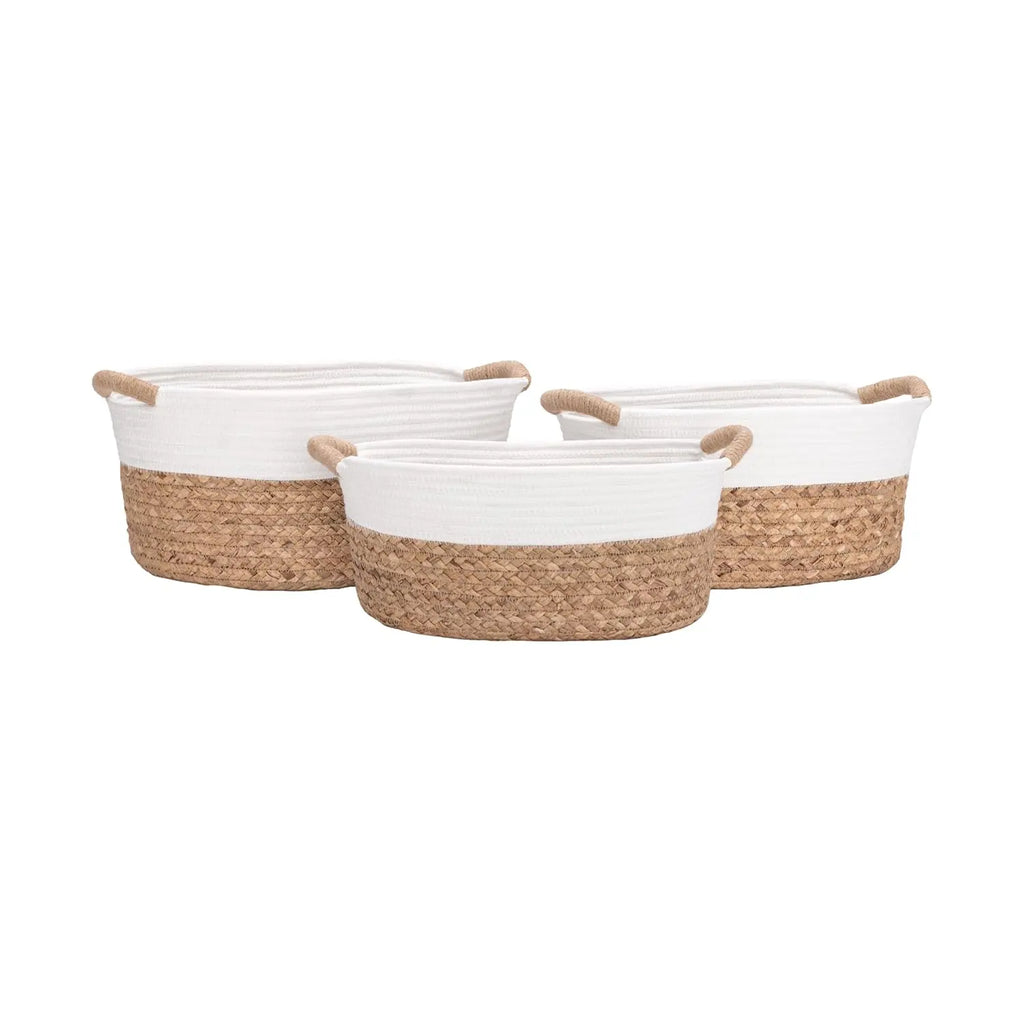 Classics Series 2-Pack Natural Water Hyacinth Handwoven 13.25x13.25in Square Laundry Baskets with Carrying Handles, Steel-Frame Portable Laundry Room Organizer, Home Organization Containers, Closet Baskets for Clothes Linen
