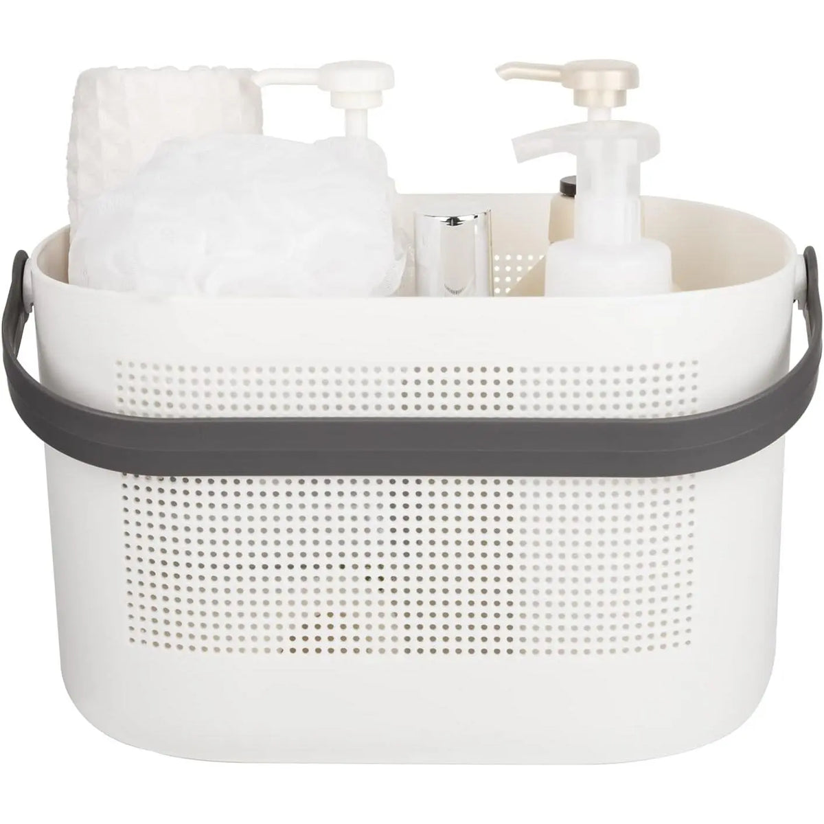 Plastic Storage Baskets with Handles, Shower Caddy Shelf Organizers Basket for Bathroom, Kitchen, Dorm Room, Yellow