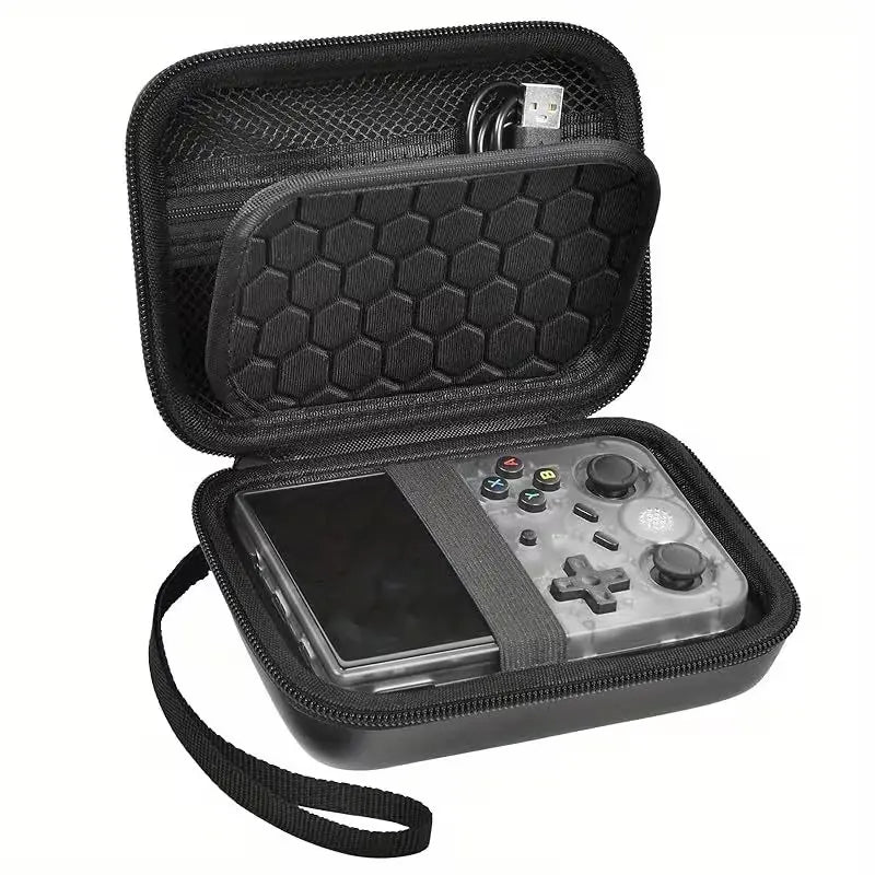 2025 New Durable Game Console Storage Bag for RG353V/RG35XX/RG353VS/X6/R36S/K36, Handheld Game Console Protective Organizer, Stylish & Portable Carrying Bag for Gaming Enthusiasts, Suitable for Outdoor Traveling Camping(Box Only)